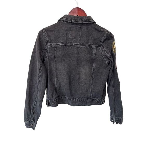 We Love Fine by Goldie Star Wars Patchwork Denim Jacket Black Sith Darkside Smal - Picture 8 of 10